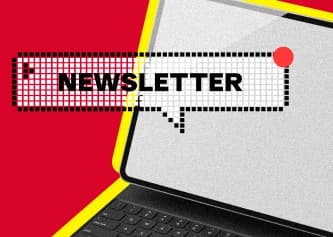 Newsletter subscription illustration - Stay updated with latest mobile app trends and insights
