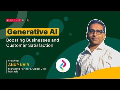Fueling Businesses via Generative AI: Anup Nair, CTO of Mphasis.AI, Shares His Perspective!