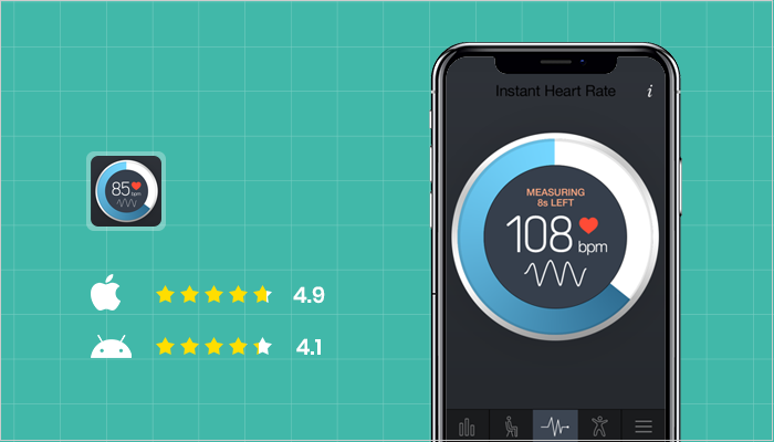 checking heart rate app